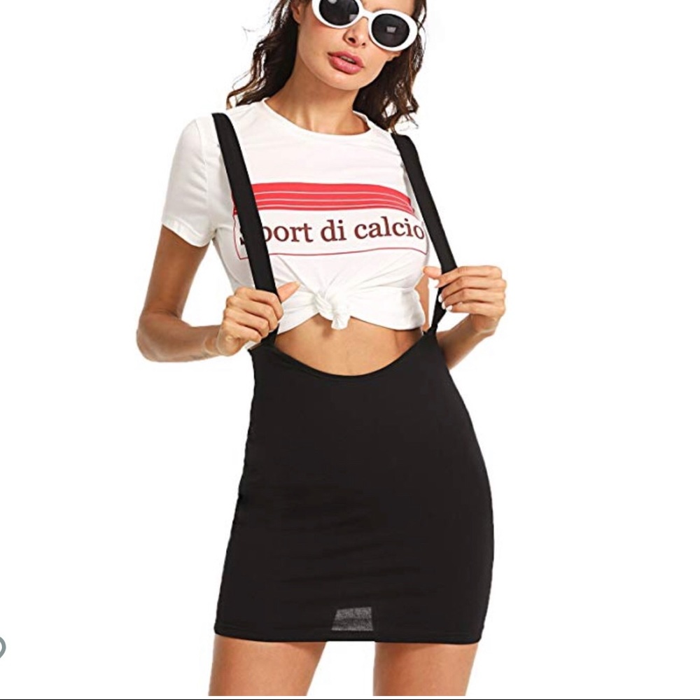 Bodycon Skirt With Suspender Straps